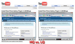 High Quality vs. Low Quality Screencast on YouTube