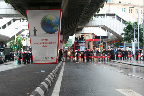 Police stand by