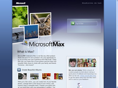 Microsoft MAX Website