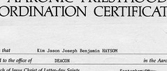 Deacon Ordination Certificate