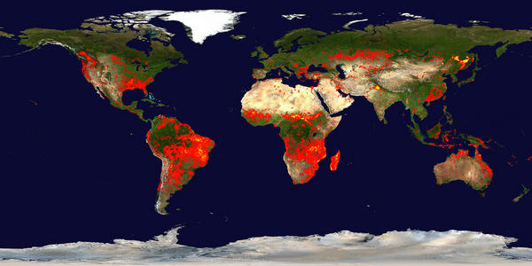 Mapa global de incendios