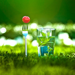 Cuba Gallery: Green / grass / red tomato / bokeh / water / fresh / natural / nature / photography / color