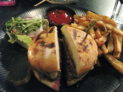 Namu in San Francisco - Niman beef burger with kimchee relish