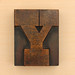 wood type letter Y