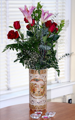 flowers and vase