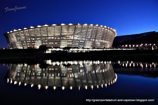 A blue hour shot of the 2010 World Cup Soccer Cape Town Stadium