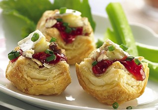 Brie and Cherry Pastry Cups Recipe