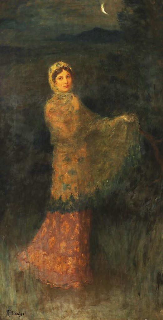Felix Resurreccion Hidalgo: A Lady in the Moonlight