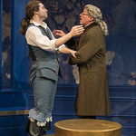 Nate Burger (Dorante) and Jonathan Weir (Geronte) in THE LIAR at Writers Theatre. Photo by Michael Brosilow.