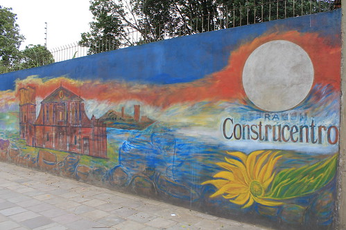 mural with a sunflower