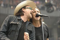 Bono and Eddie Vedder at a Pearl Jam Concert