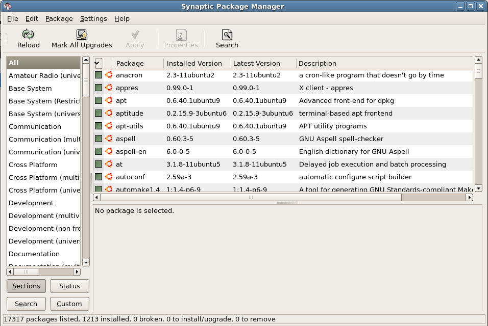 Synaptic package Manager. Менеджер пакетов. Пакетные менеджеры Linux.