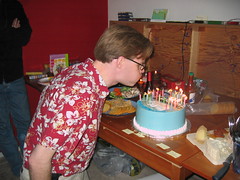Danny
blows out the candles.