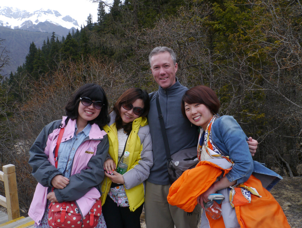 Me & my Chinese groupies, Huanglong National Park