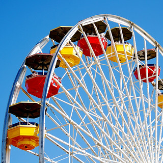 Ferris Wheel. Santa Monica Pier, Los Angeles.