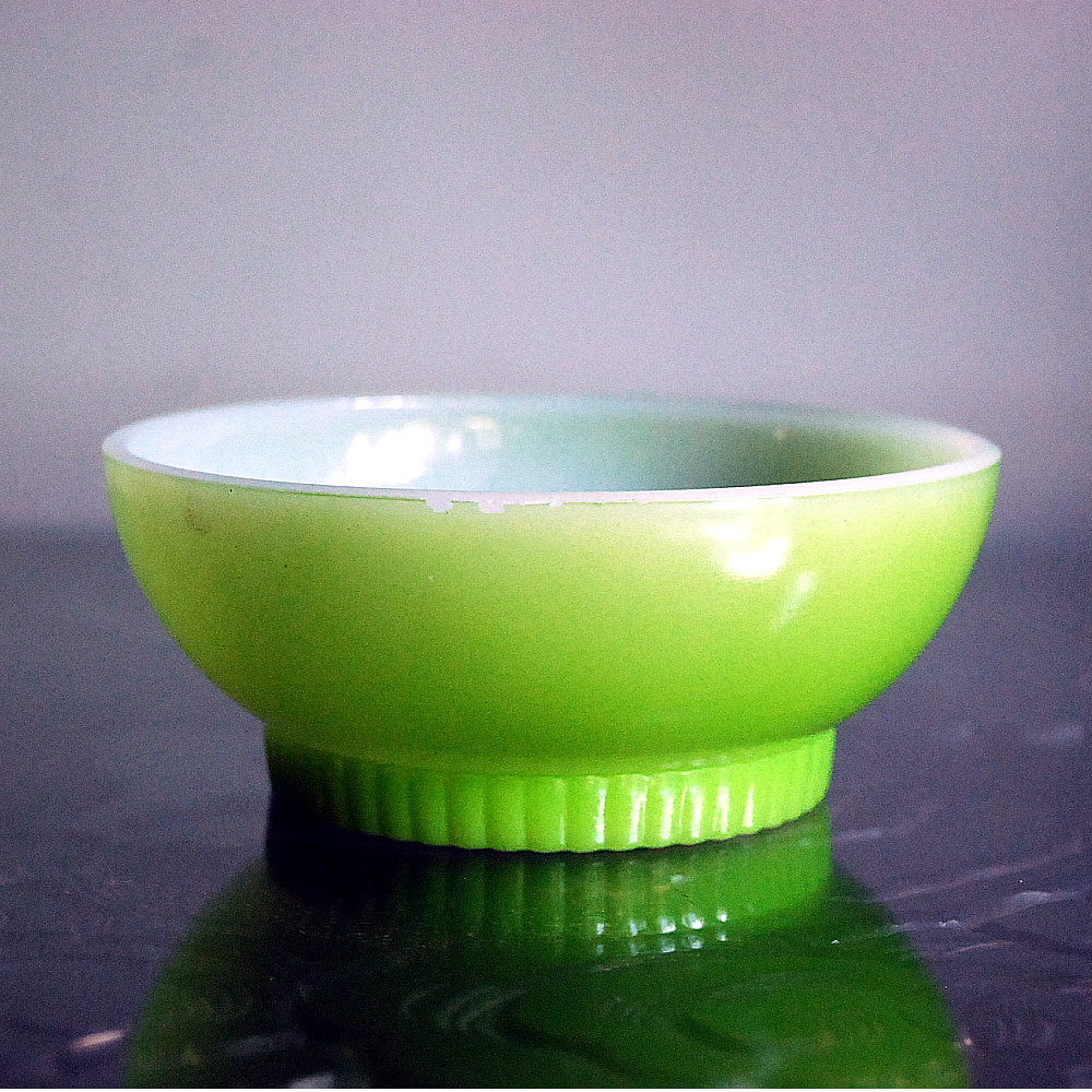 Lime Fire King cereal bow