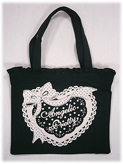Angelic Pretty Logo Heart Bag (blackxpink)