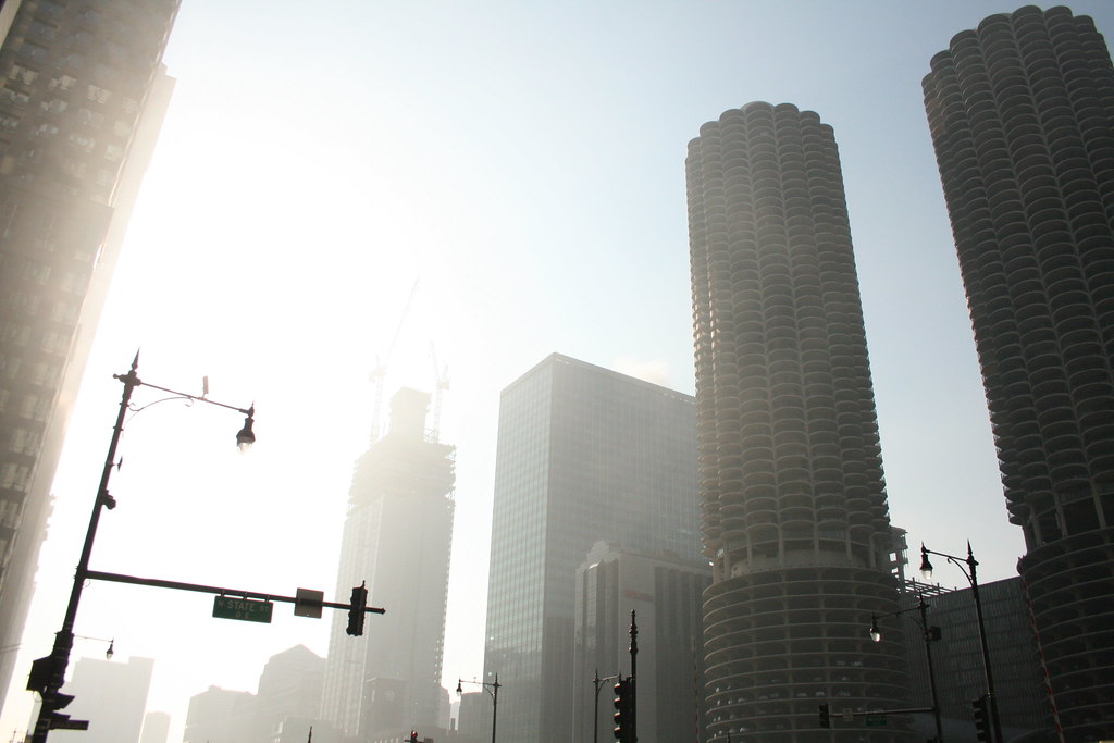 Foggy Chicago Town