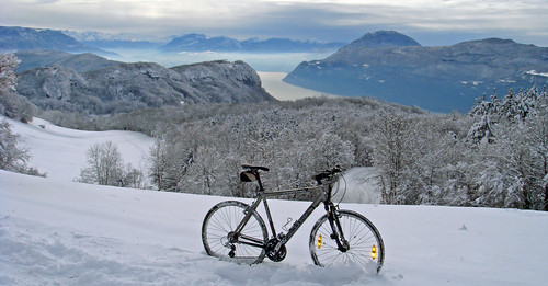 View of Lac du Bourget from near Col du Sapenay