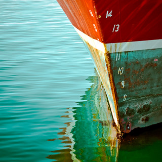 Cuba Gallery: Typography / water ripple / blue / red / color / reflection / ocean / texture background / ship / sea / boat / numbers / photography