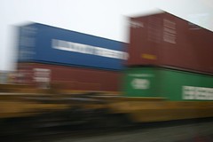 Blurry freight cars