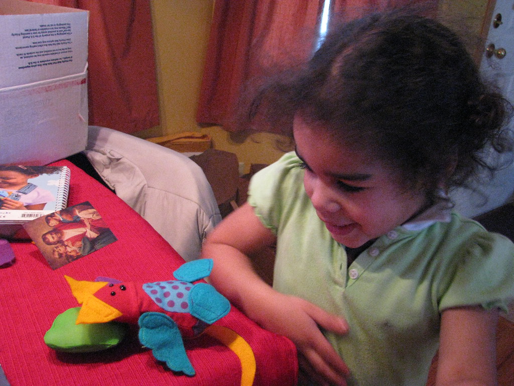 Eva Playing With her Klutz Kit
