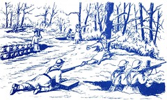 1944 - Franche Comté- Bois de Fresse en novembre - Illustration de Jean Coquil -1-(Capitaine au BM 5)