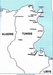 1943- Tunisie - carte - crédit ill  André Audibert