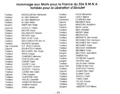 Franche Comté - Chemins de mémoire- Eboulet : Stèle au 22e BMNA