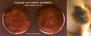 possum fur nipple warmers