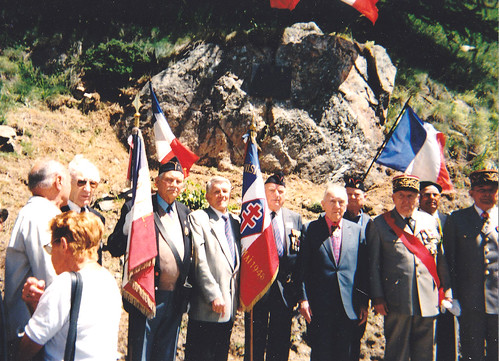 Authion - Inauguration d ela plaque du Col de la Lombarde - de gauche à droite : 4e : Wladislas Picuira, 7e Général Saint Hillier - col. Wladislas Picuira