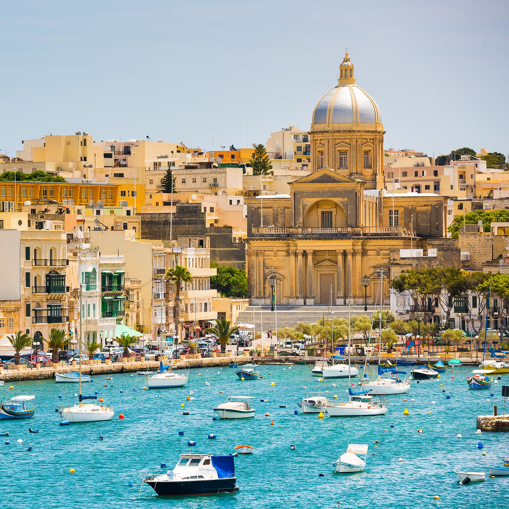 plan wiev on the bay near Valletta