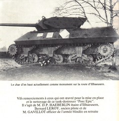 1945- Alsace- chemins de mémoire- 8e RCA - Char porc épic- source  Jeanne Heitzler