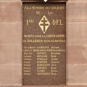 Franche Comté- Dolleren : plaque commémorative des morts pour la France du BM XI - Col. Wladislas Picuira