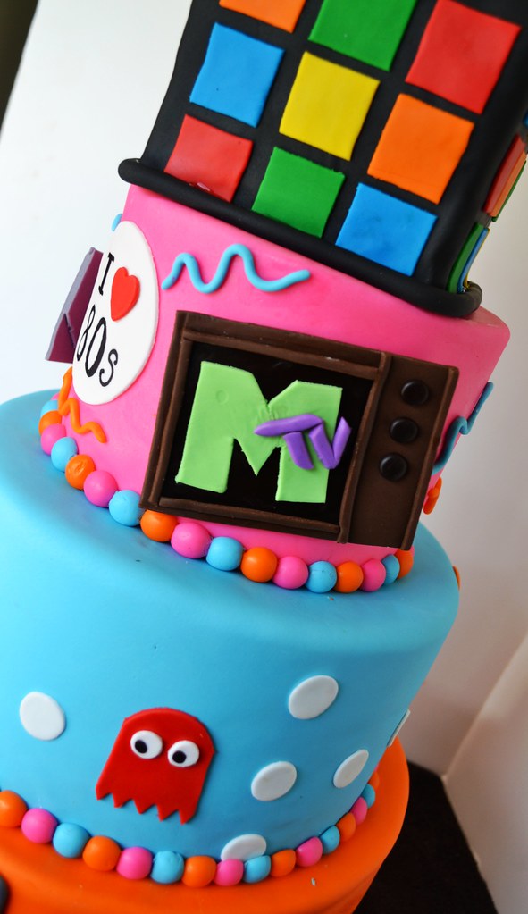 80's Themed Birthday Cake