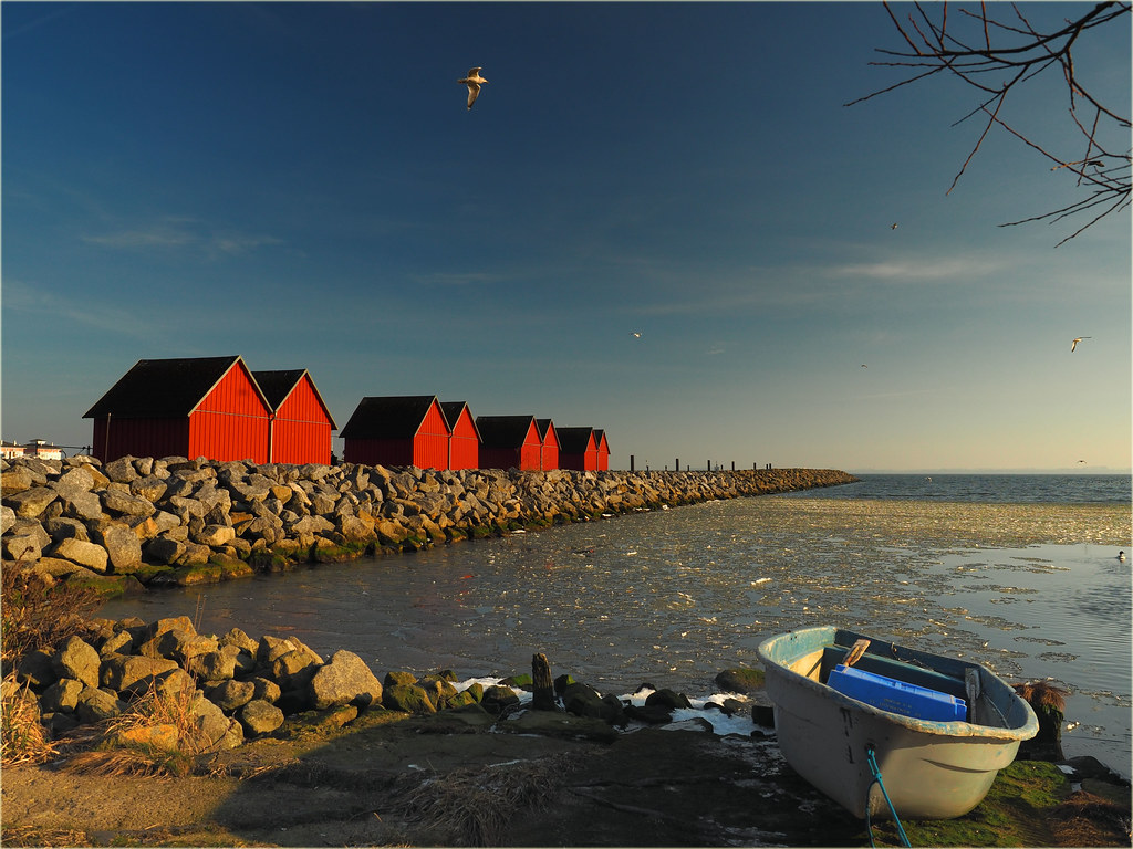 Frosty winter scene on the Baltic Sea