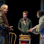 Francis Guinan (Eddie), Patrick Andrews (Sam) and Karen Janes Woditsch in DO THE HUSTLE at Writers Theatre. Photos by Michael Brosilow.