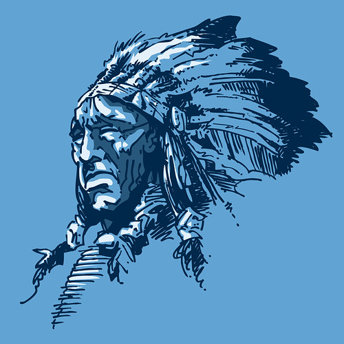 Indian T-shirt blue