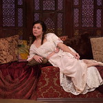 Elizabeth Ledo (Raina Petkoff) in ARMS AND THE MAN at Writers Theatre.