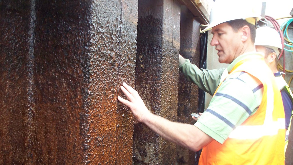Corroded Wall - Duluth Sea Wall Project