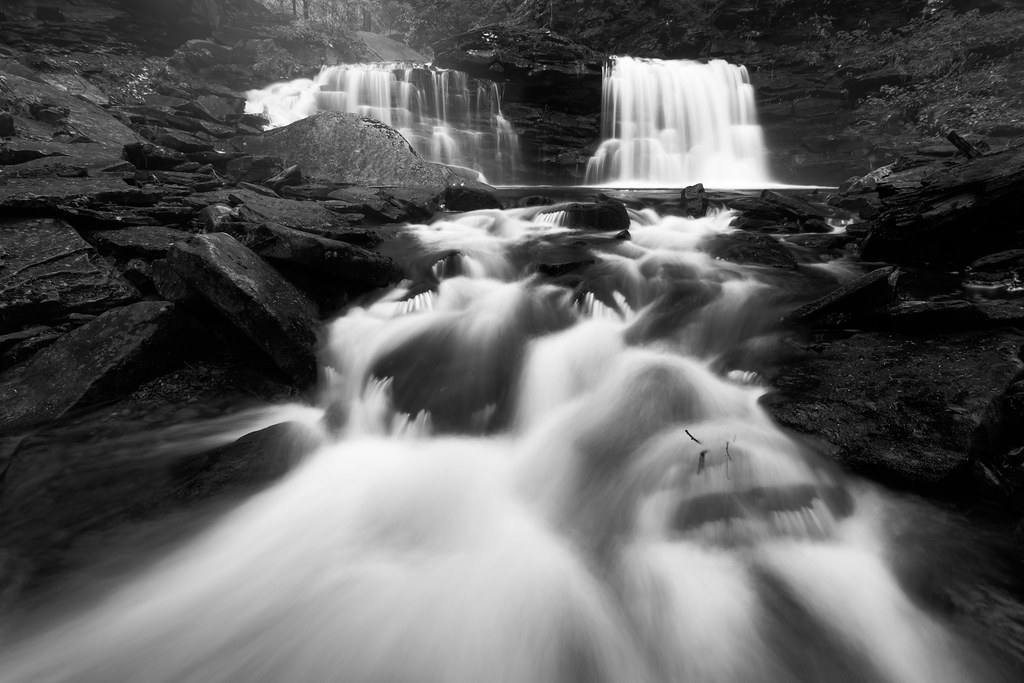 Waterfall in B&W