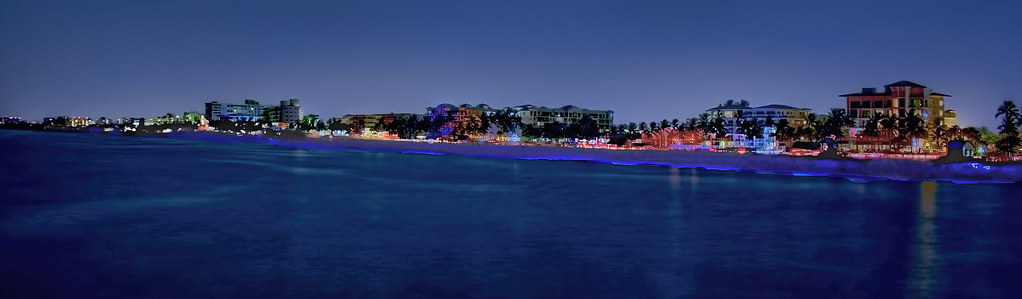 View of the skyline of Deerfield Beach, Broward County, Florida, USA