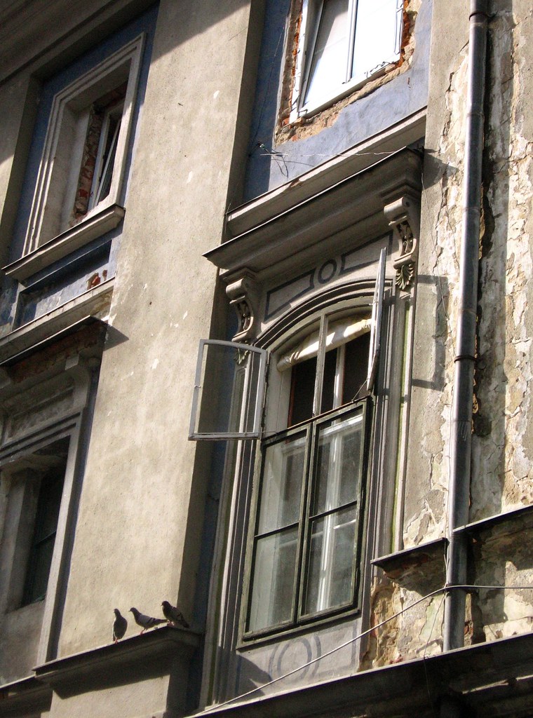 Open window with neighbours
