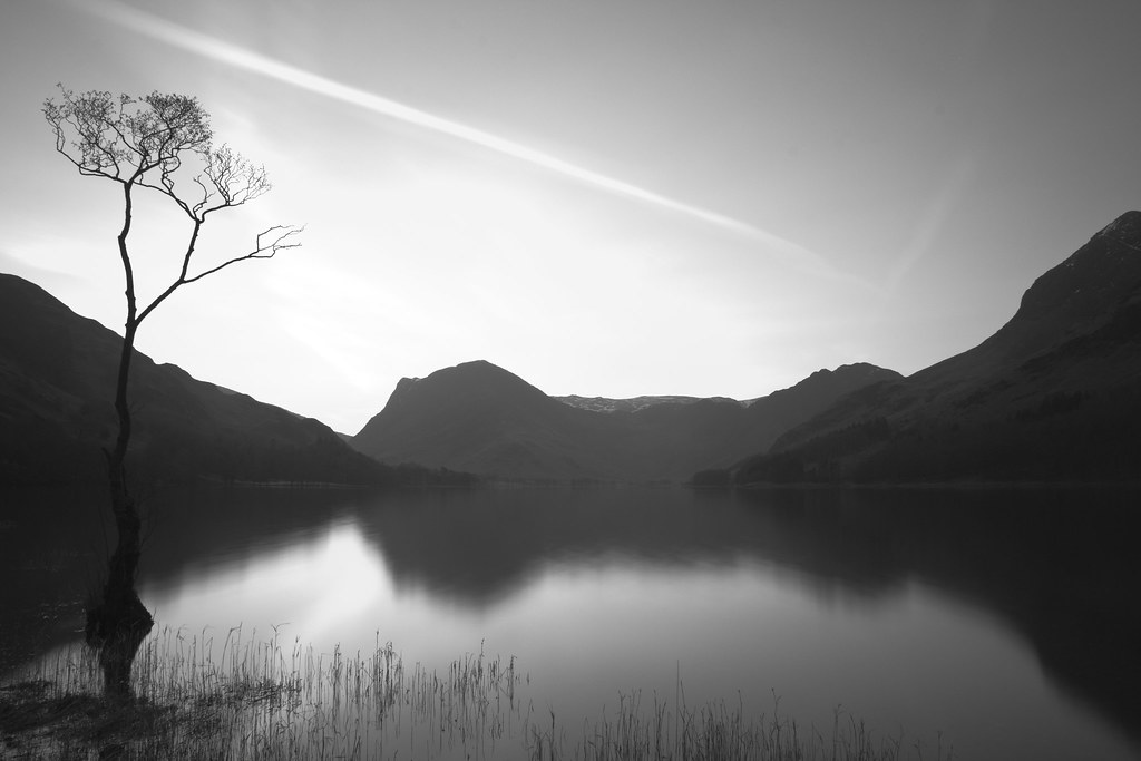 Buttermere in black and white