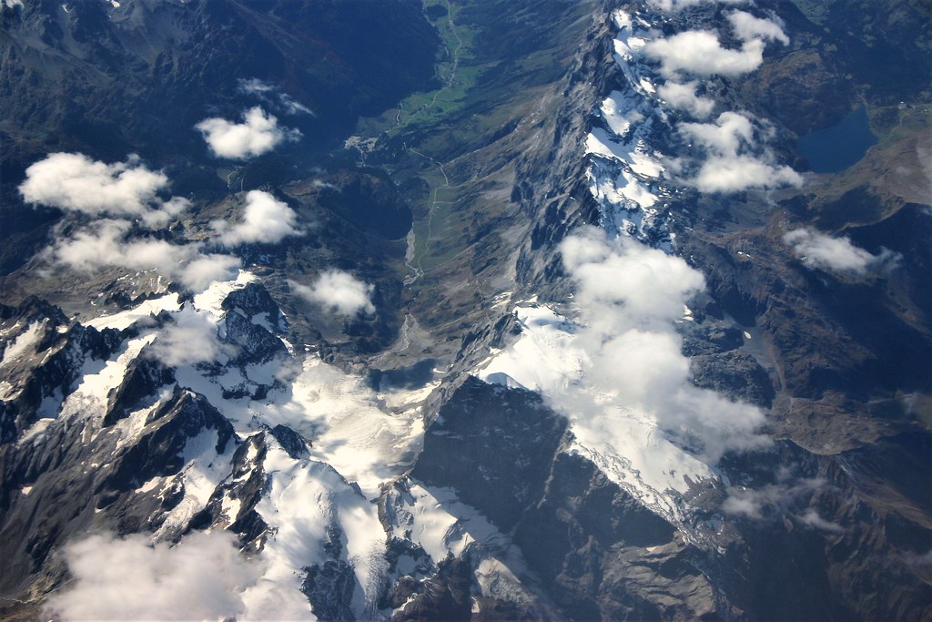 The Italian Alps on a flight to Bergamo