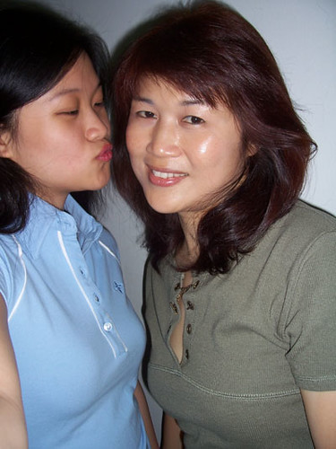 Me kissing Mom