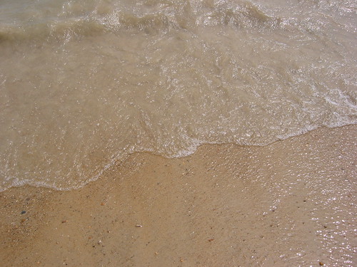 Waves reaching beach