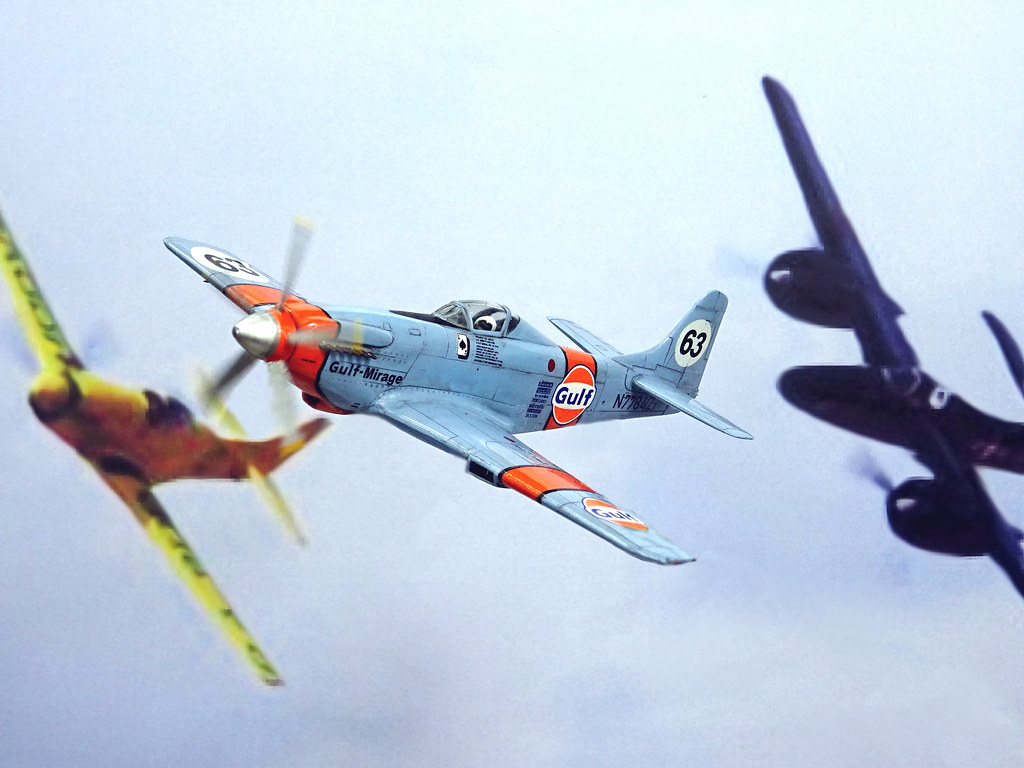 1:72 North American P-51D mod. "Gulf-Mirage/#63" (N7784Z) Reno Air Racer, Unlimited Class; 1974 (Whif/Academy kit conversion)