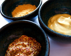 Three types of mustard