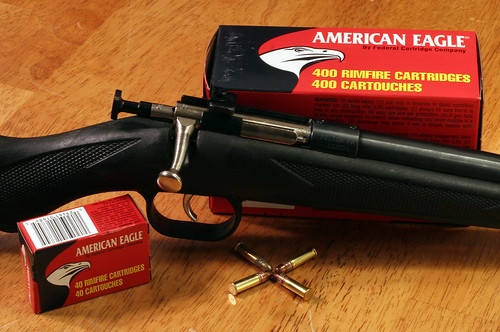 Middle of Crickett w American Eagle ammo